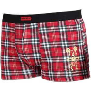 Elastische katoenen boxershort Disney Mickey Check Rouge XL Elastische katoenen boxershort Disney Mickey Check Rouge XL