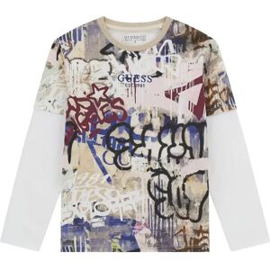 Kinder-T-shirt met lange mouwen en ronde hals Guess Noir 18 jaar oud Kinder-T-shirt met lange mouwen en ronde hals Guess Noir 18 jaar oud