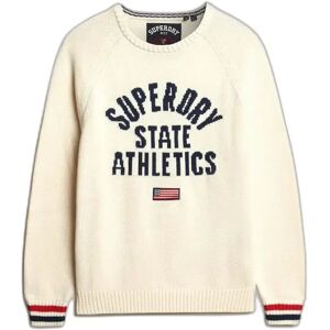 Vrouwentrui Superdry Slouchy Intarsia Blanc XS Vrouwentrui Superdry Slouchy Intarsia Blanc XS