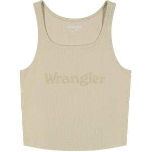 Damestanktop Wrangler Logo Stone Beige L Damestanktop Wrangler Logo Stone Beige L