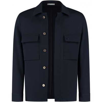 Overhemd Michael Kors Structured Perf Knit Bleu 56 Overhemd Michael Kors Structured Perf Knit Bleu 56