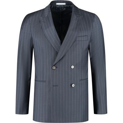 Blazer Michael Kors Stripe Tech Wool DB Bleu 52 Blazer Michael Kors Stripe Tech Wool DB Bleu 52