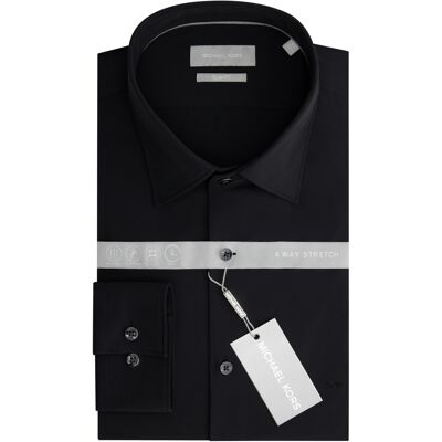 Slim fit performance shirt Michael Kors Stretch Zwart 43 Slim fit performance shirt Michael Kors Stretch Zwart 43