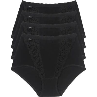 Damesslipjes Sloggi Chic Maxi 4P Noir 54 Damesslipjes Sloggi Chic Maxi 4P Noir 54
