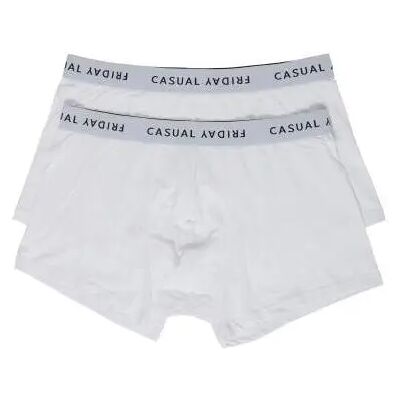 Boksers Casual Friday norh logo bamboo trunks (x2) Blanc XL Boksers Casual Friday norh logo bamboo trunks (x2) Blanc XL
