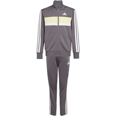 ADIDAS - J 3S TIBERIO TS - Grijs Strata - Wit - Tracksuit ADIDAS - J 3S TIBERIO TS - Grijs Strata - Wit - Tracksuit