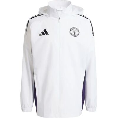 Adidas Manchester United regenjas 2025/26 Blanc S Adidas Manchester United regenjas 2025/26 Blanc S