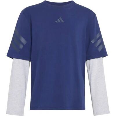 T-shirt 2 in 1 kind adidas Future Icons Bleu 15/16 ans T-shirt 2 in 1 kind adidas Future Icons Bleu 15/16 ans