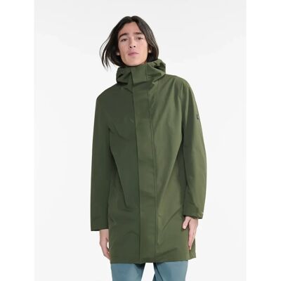 Langwerpige waterdichte parka met capuchon Aigle MTD Vert 2XL Langwerpige waterdichte parka met capuchon Aigle MTD Vert 2XL