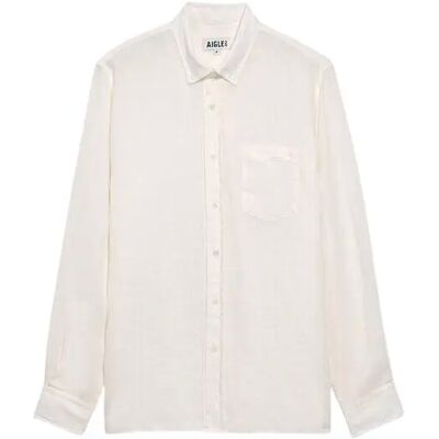 Linnen overhemd met lange mouwen Aigle Beige L Linnen overhemd met lange mouwen Aigle Beige L