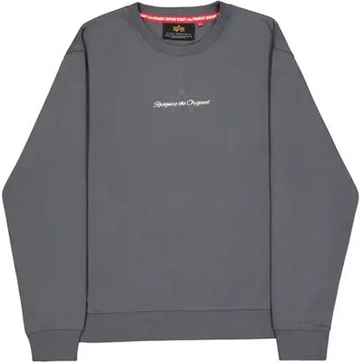 Sweatshirt Alpha Industries Foam Mid Logo Gris 2XL Sweatshirt Alpha Industries Foam Mid Logo Gris 2XL