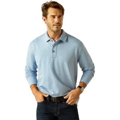 Paardrijpolo met lange mouwen Ariat Wilton Bleu S Paardrijpolo met lange mouwen Ariat Wilton Bleu S