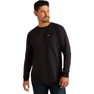 T-shirt met lange mouwen en zak Ariat Rebar Cotton Strong Standard Noir M T-shirt met lange mouwen en zak Ariat Rebar Cotton Strong Standard Noir M