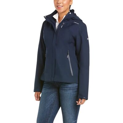 Vrouwelijke waterdichte jas met capuchon Ariat Coastal H2O Bleu M Vrouwelijke waterdichte jas met capuchon Ariat Coastal H2O Bleu M