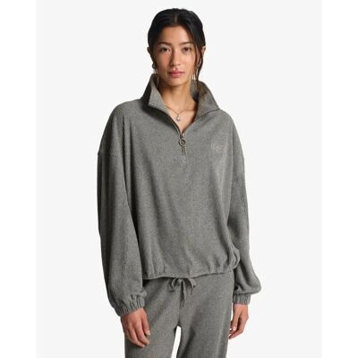 Pull 1/2 zip textuur trui vrouw Billabong Coffee Time Gris L Pull 1/2 zip textuur trui vrouw Billabong Coffee Time Gris L