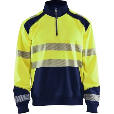 Trucker-hals sweatshirt met hoge zichtbaarheid Blaklader Jaune XL Trucker-hals sweatshirt met hoge zichtbaarheid Blaklader Jaune XL
