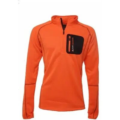 Shell fleece sweatshirt Peak Mountain Ceruno Orange XL Shell fleece sweatshirt Peak Mountain Ceruno Orange XL