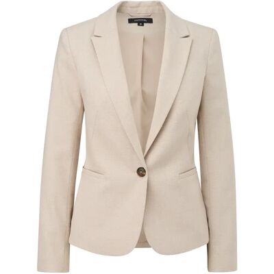 Vrouwelijke blazer met textuurpatroon COMMA Beige 34 Vrouwelijke blazer met textuurpatroon COMMA Beige 34