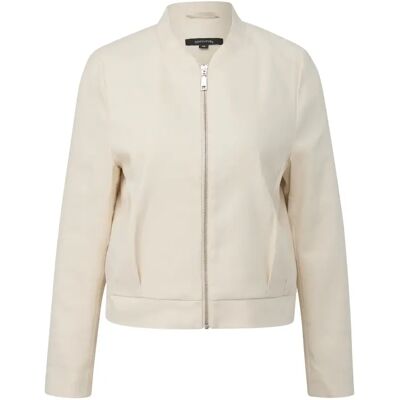 Dames losse en gestructureerde linnenmix jas COMMA Beige 46 Dames losse en gestructureerde linnenmix jas COMMA Beige 46