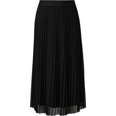 Plissé Rok in Mesh Dames COMMA Noir 42 Plissé Rok in Mesh Dames COMMA Noir 42