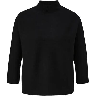 Halslijn trui met vleermuismouwen 3/4 vrouw COMMA Noir 44 Halslijn trui met vleermuismouwen 3/4 vrouw COMMA Noir 44