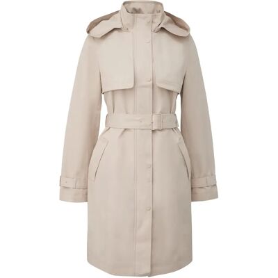 Dames klassieke katoen trenchcoat met afneembare capuchon slim fit COMMA Beige 42 Dames klassieke katoen trenchcoat met afneembare capuchon slim fit COMMA Beige 42
