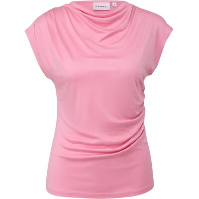 Vloeiende drapering top in jersey dames COMMA Rose 36 Vloeiende drapering top in jersey dames COMMA Rose 36