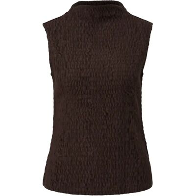 Lichtgewicht dames high neck textuur tanktop COMMA Marron 38 Lichtgewicht dames high neck textuur tanktop COMMA Marron 38