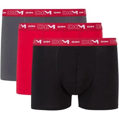 Set van 3 Boxer DIM Coton Stretch Gris 2XL Set van 3 Boxer DIM Coton Stretch Gris 2XL