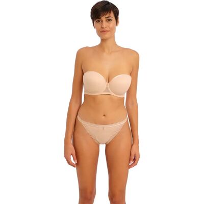 Voorgevormde bandeau bh met beugel voor dames Freya Tailored Beige 85H Voorgevormde bandeau bh met beugel voor dames Freya Tailored Beige 85H