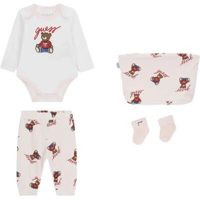 Baby kledingset met broek en sokken Guess Rose 0/3 mois Baby kledingset met broek en sokken Guess Rose 0/3 mois