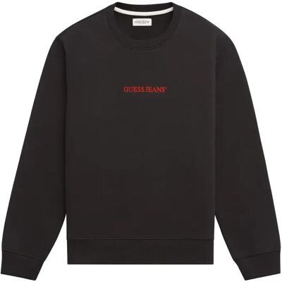 Slim sweatshirt met geborduurd logo Guess Noir M Slim sweatshirt met geborduurd logo Guess Noir M