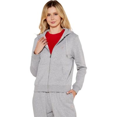 Dames hoodie met mini driehoek Guess Gris S Dames hoodie met mini driehoek Guess Gris S
