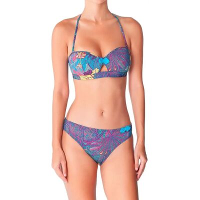 Bandeauzwemshortje voor dames Huit Tropical Jungle Multicolore 90C Bandeauzwemshortje voor dames Huit Tropical Jungle Multicolore 90C