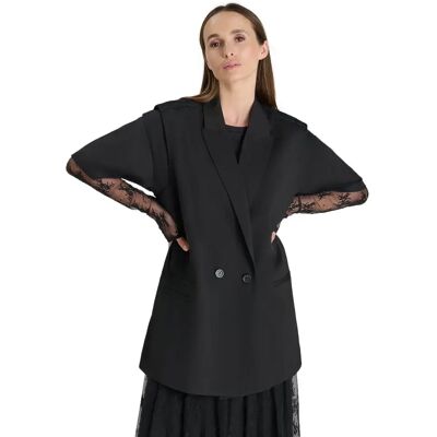 Mouwloos Blazer dames Le Temps des cerises Noir M Mouwloos Blazer dames Le Temps des cerises Noir M