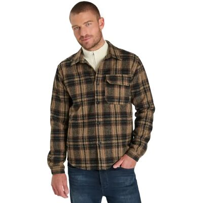 Overhemd Le Temps des cerises Alvi Marron 3XL Overhemd Le Temps des cerises Alvi Marron 3XL