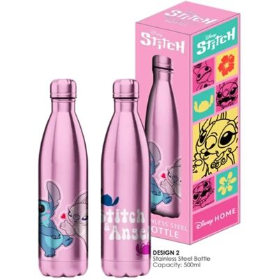 Stalen fles Lyo Stitch & Angel Kiss Love Rose 500 ml Stalen fles Lyo Stitch & Angel Kiss Love Rose 500 ml