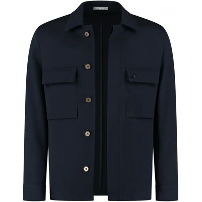 Overhemd Michael Kors Structured Perf Knit Bleu 26 Overhemd Michael Kors Structured Perf Knit Bleu 26