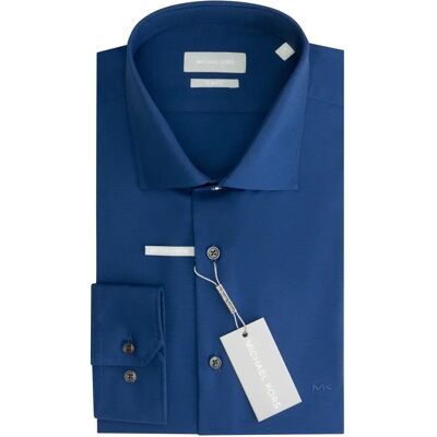 Slim fit shirt Michael Kors Fil a Fil Bleu 40 Slim fit shirt Michael Kors Fil a Fil Bleu 40