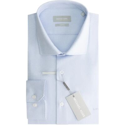 Slim fit overhemd Michael Kors Dobby Bleu 42 Slim fit overhemd Michael Kors Dobby Bleu 42