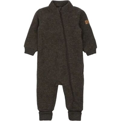 Geribde baby romper van wol Mikk-Line Marron 3 ans Geribde baby romper van wol Mikk-Line Marron 3 ans