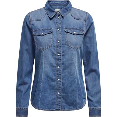 Jeansoverhemd voor dames Only Lalexa Ana Bleu M Jeansoverhemd voor dames Only Lalexa Ana Bleu M