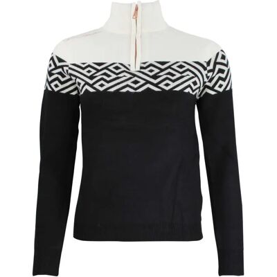 Dames col roulé 1/2 zip Peak Mountain Noir L Dames col roulé 1/2 zip Peak Mountain Noir L