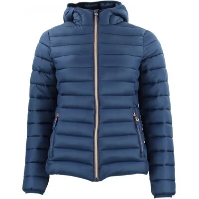 Damesjack met capuchon Peak Mountain Fine Bleu L Damesjack met capuchon Peak Mountain Fine Bleu L