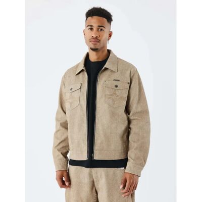 Leren overshirt Project X Paris Beige XL Leren overshirt Project X Paris Beige XL