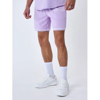 Korte broek met geborduurd logo Project X Paris Violet L Korte broek met geborduurd logo Project X Paris Violet L