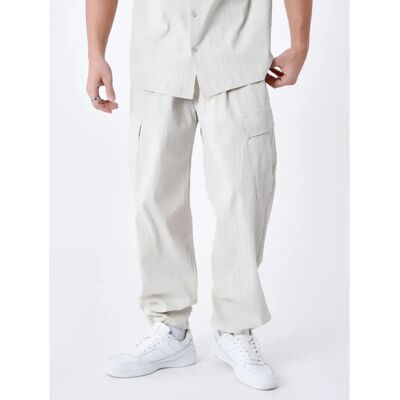 Kreukelbroek met zakken Project X Paris Beige S Kreukelbroek met zakken Project X Paris Beige S