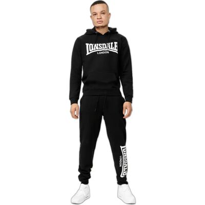 Trainingspak met normale pasvorm en capuchon Lonsdale Cloudy Noir L Trainingspak met normale pasvorm en capuchon Lonsdale Cloudy Noir L