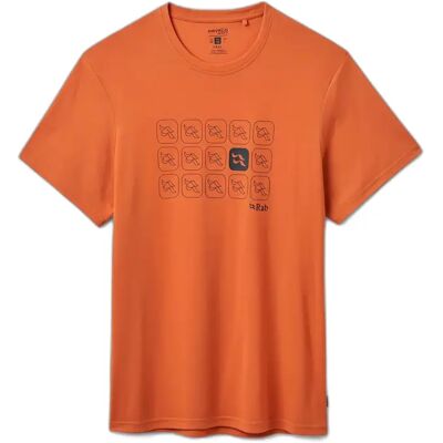 T-shirt Rab Crimp Repeat Orange M T-shirt Rab Crimp Repeat Orange M