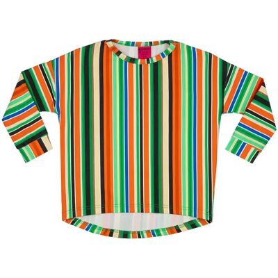 Meisjes-T-shirt met lange mouwen Raspberry Republic Folk Stripes Multicolore 70/73 Meisjes-T-shirt met lange mouwen Raspberry Republic Folk Stripes Multicolore 70/73